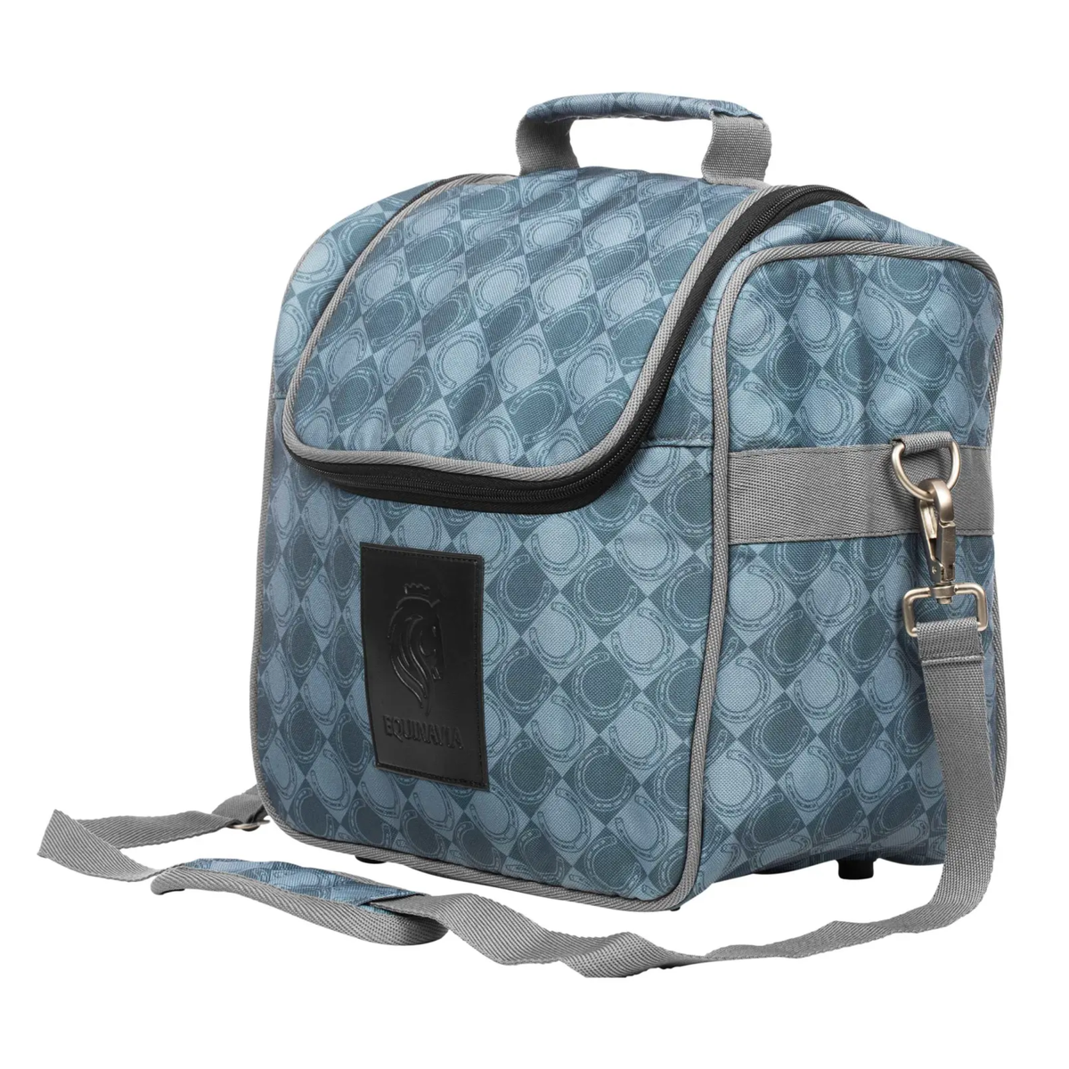 Equinavia Darby Zip Top Grooming Bag, Dark Gray/Light Gray