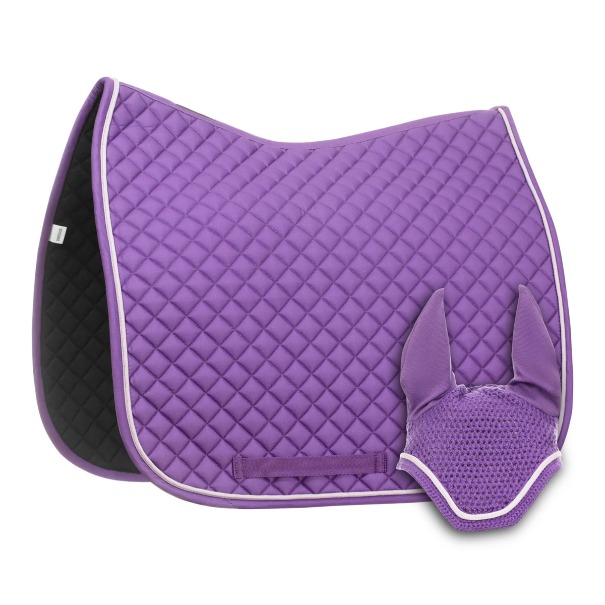 Equinavia Voss Dressage Saddle Pad & Bonnet Set, Purple/Lavender