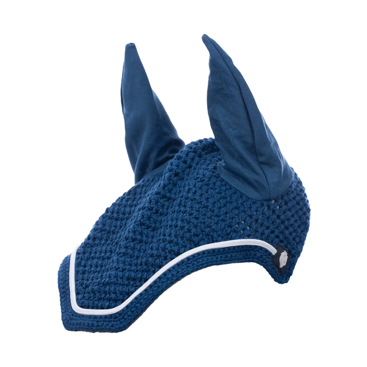 Equinavia Voss All Purpose Saddle Pad and Bonnet Set, Bluestone Blue/White