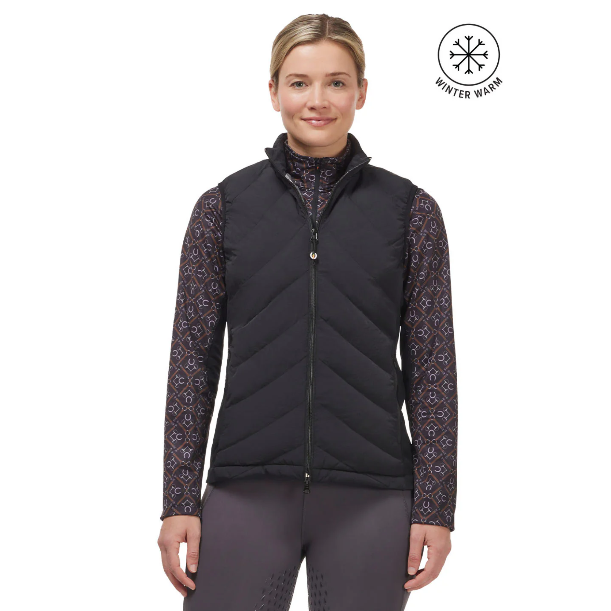 Kerrits EquiTech Hybrid Quilted Vest, Black