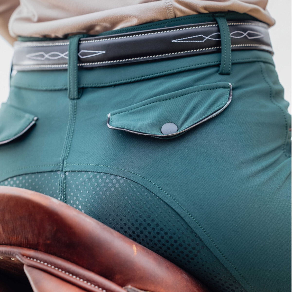 Equitheme Beverly Full Seat Breeches, Dark Green