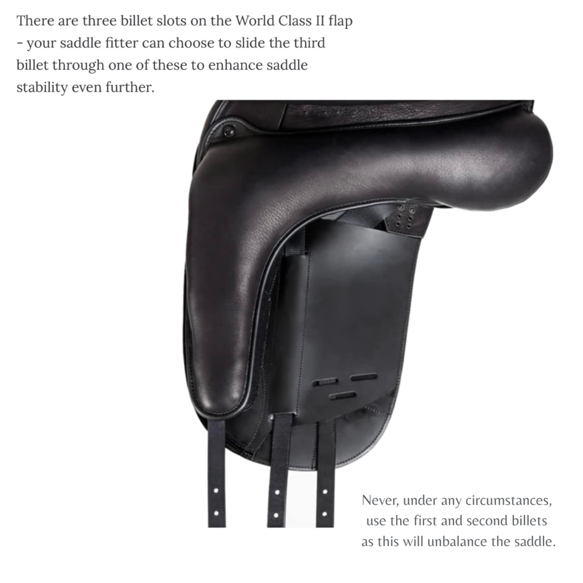 Fairfax World Class II Dressage Saddle, Full Panel