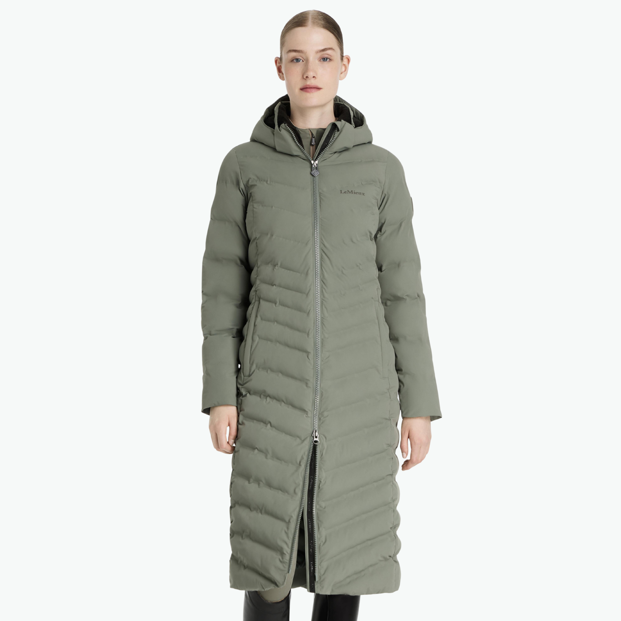 LeMieux Hayley Water Resistant Longline Puffer Coat, Rosemary