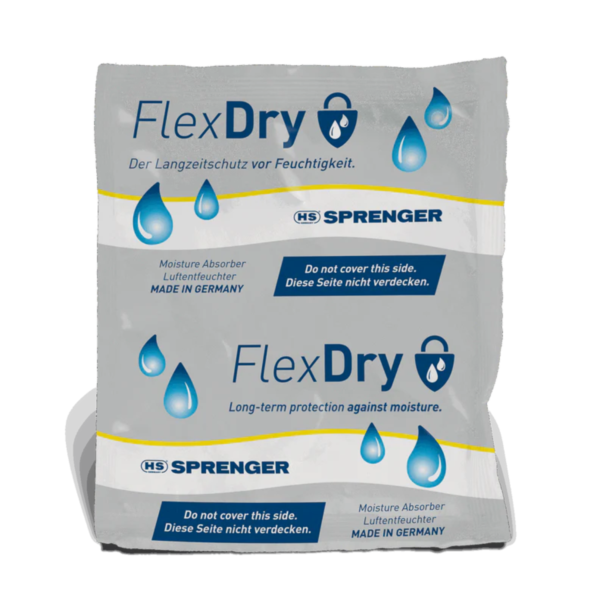FlexDry packaging by HS Sprenger on a white background