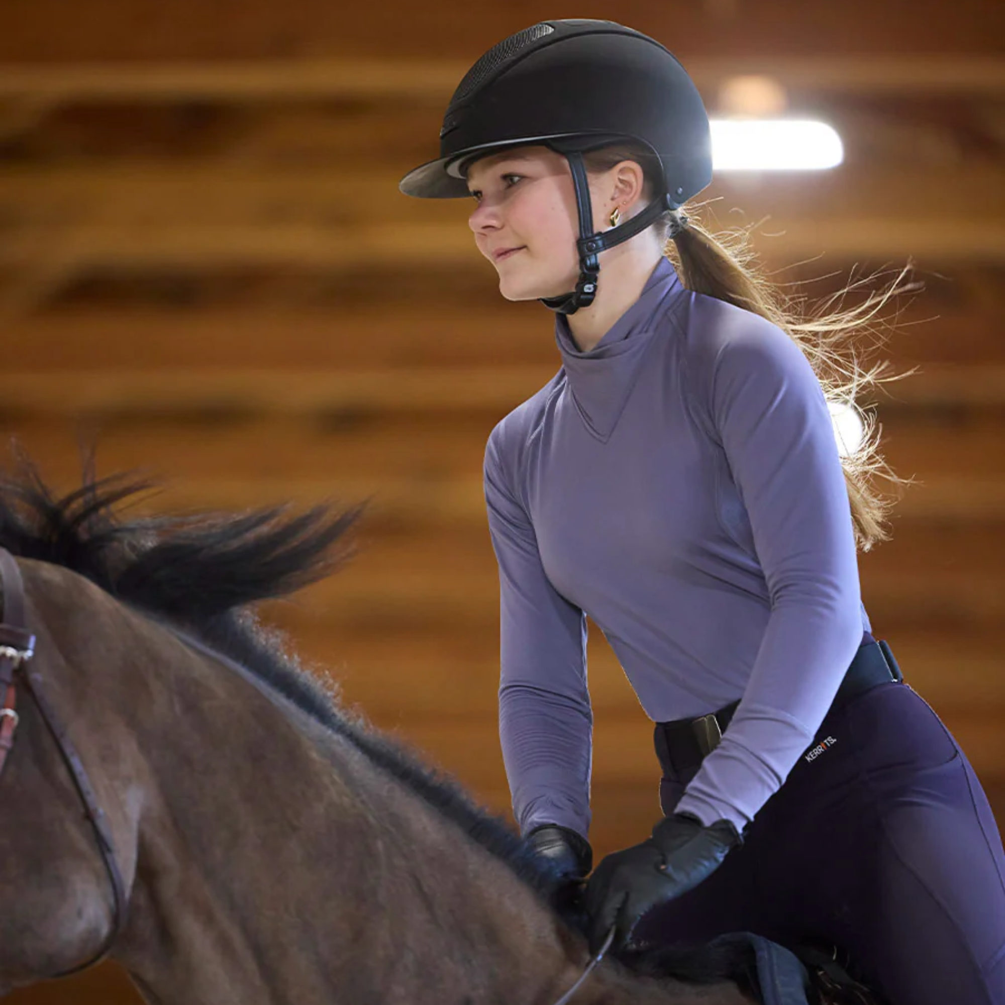 Kerrits Wrap Neck Tech Top, Wild Orchid