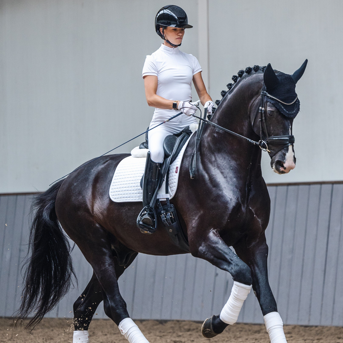 LeMieux Cotton Dressage Square Pad, White