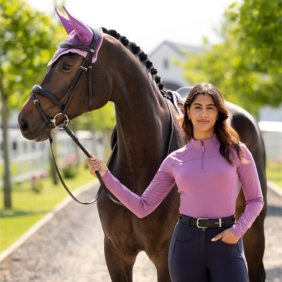 LeMieux Airflow Long Sleeve Base Layer, Mallow