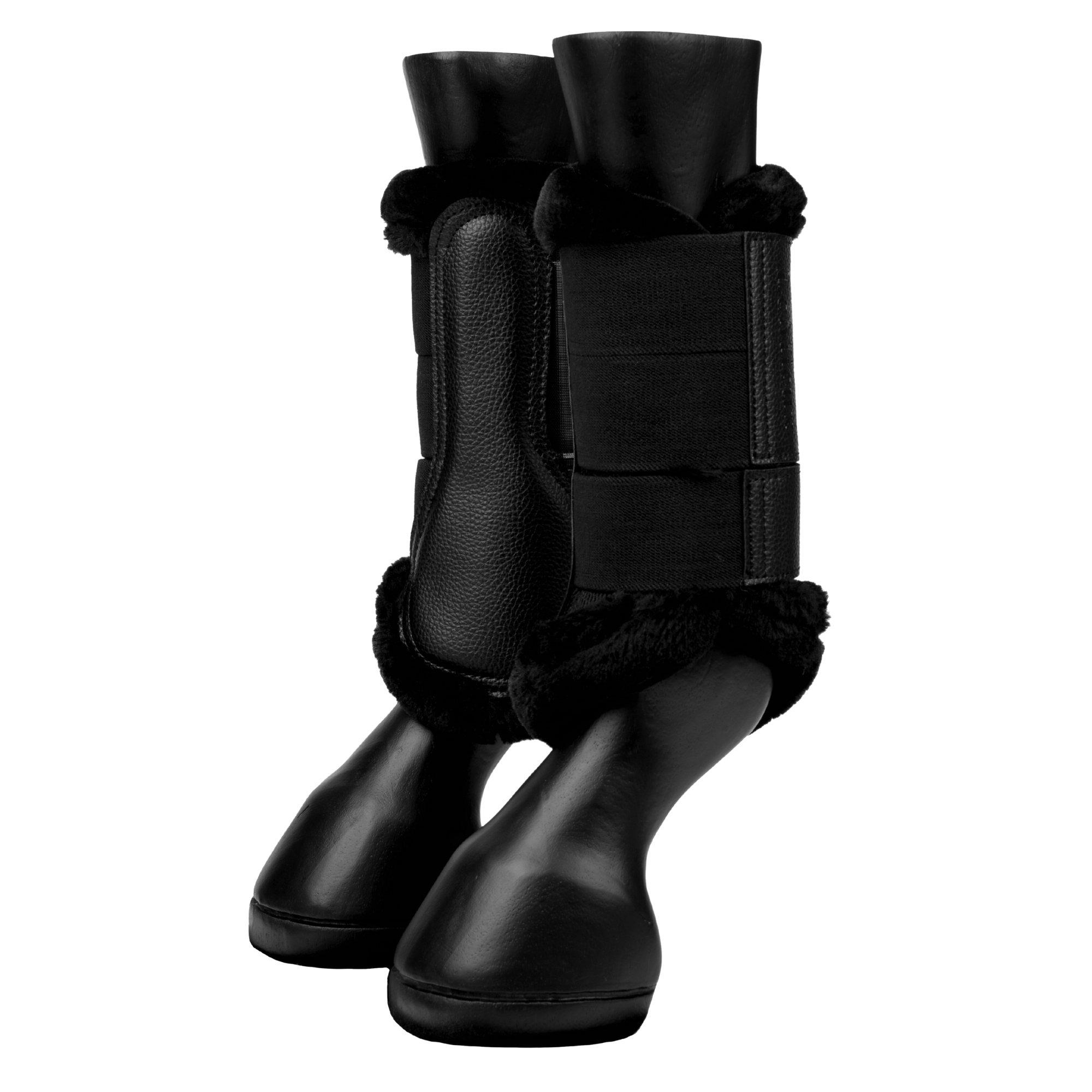 LeMieux Fleece Edged Mesh Brushing Boots, Black