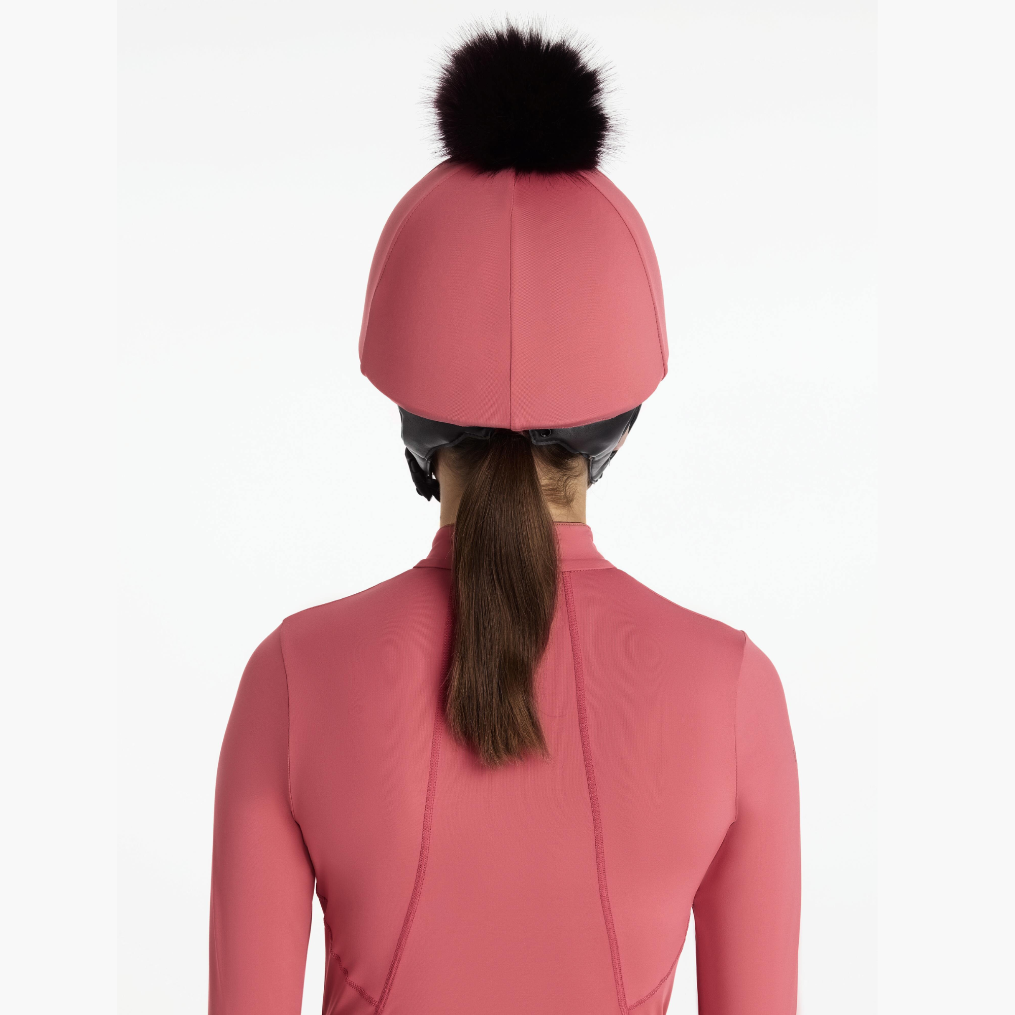 LeMieux Classique Pom Hat Silk, Cranberry