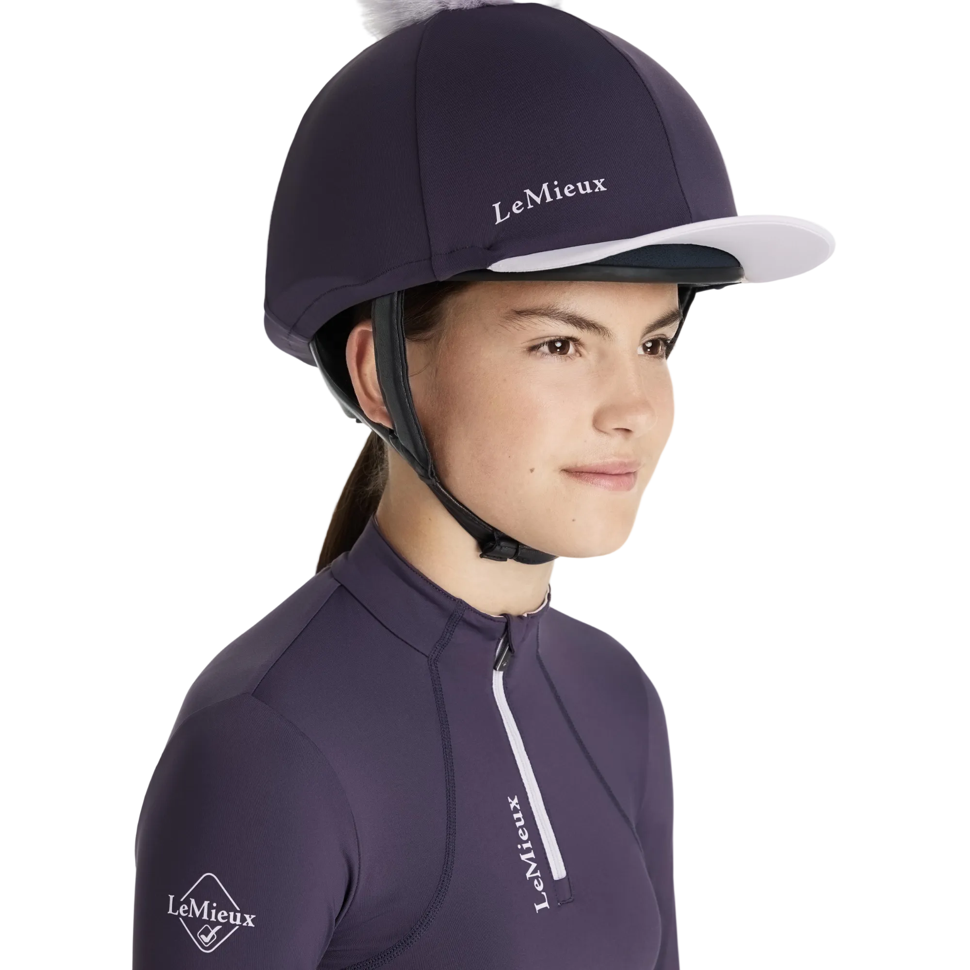 LeMieux Classique Pom Hat Silk, Juniper