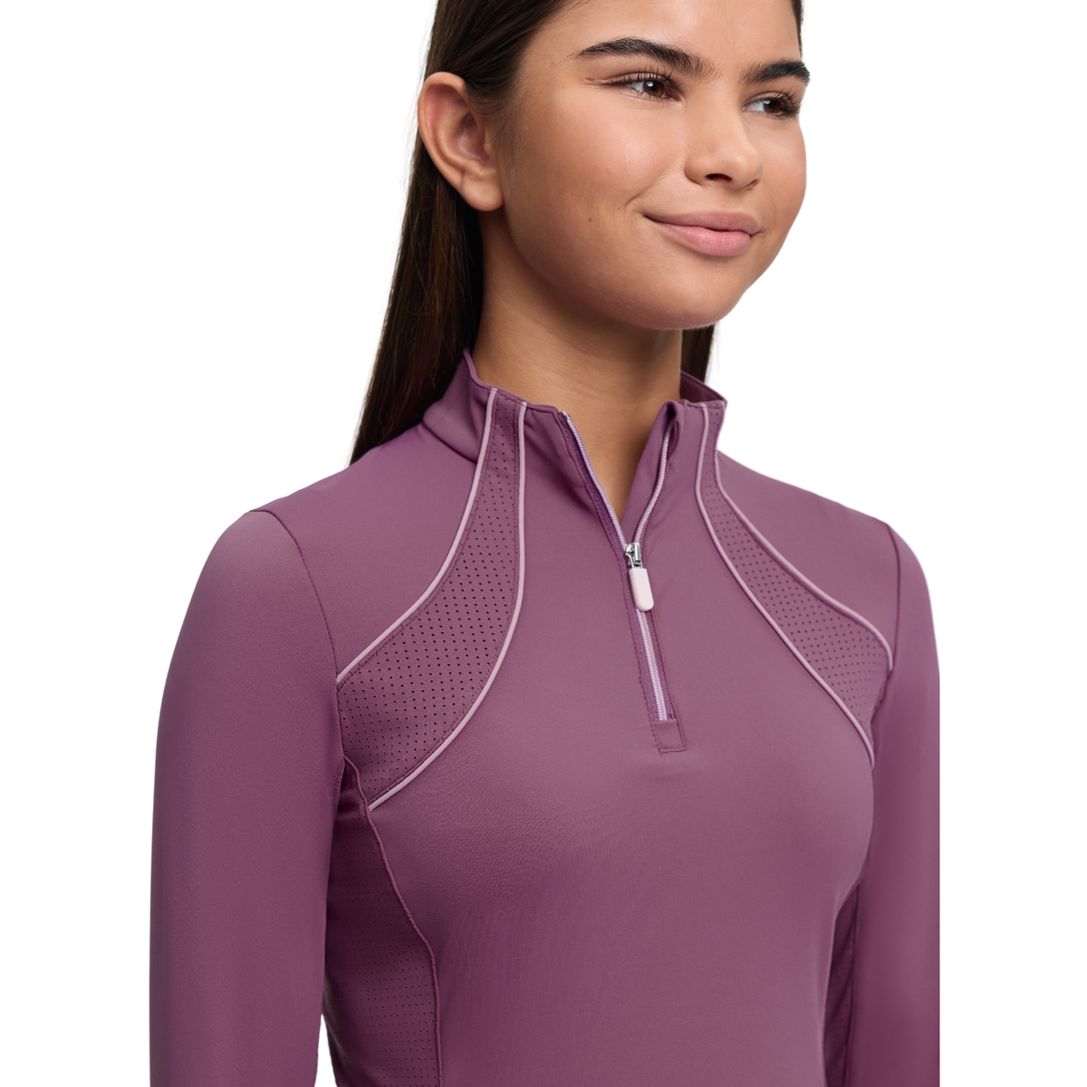 LeMieux Young Rider Airflow Long Sleeve Base Layer, Mallow