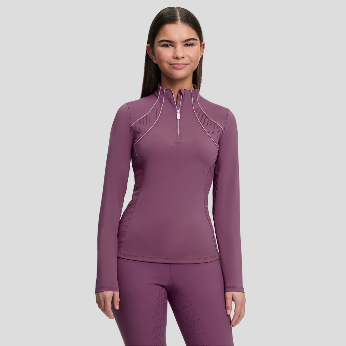 LeMieux Young Rider Airflow Long Sleeve Base Layer, Mallow
