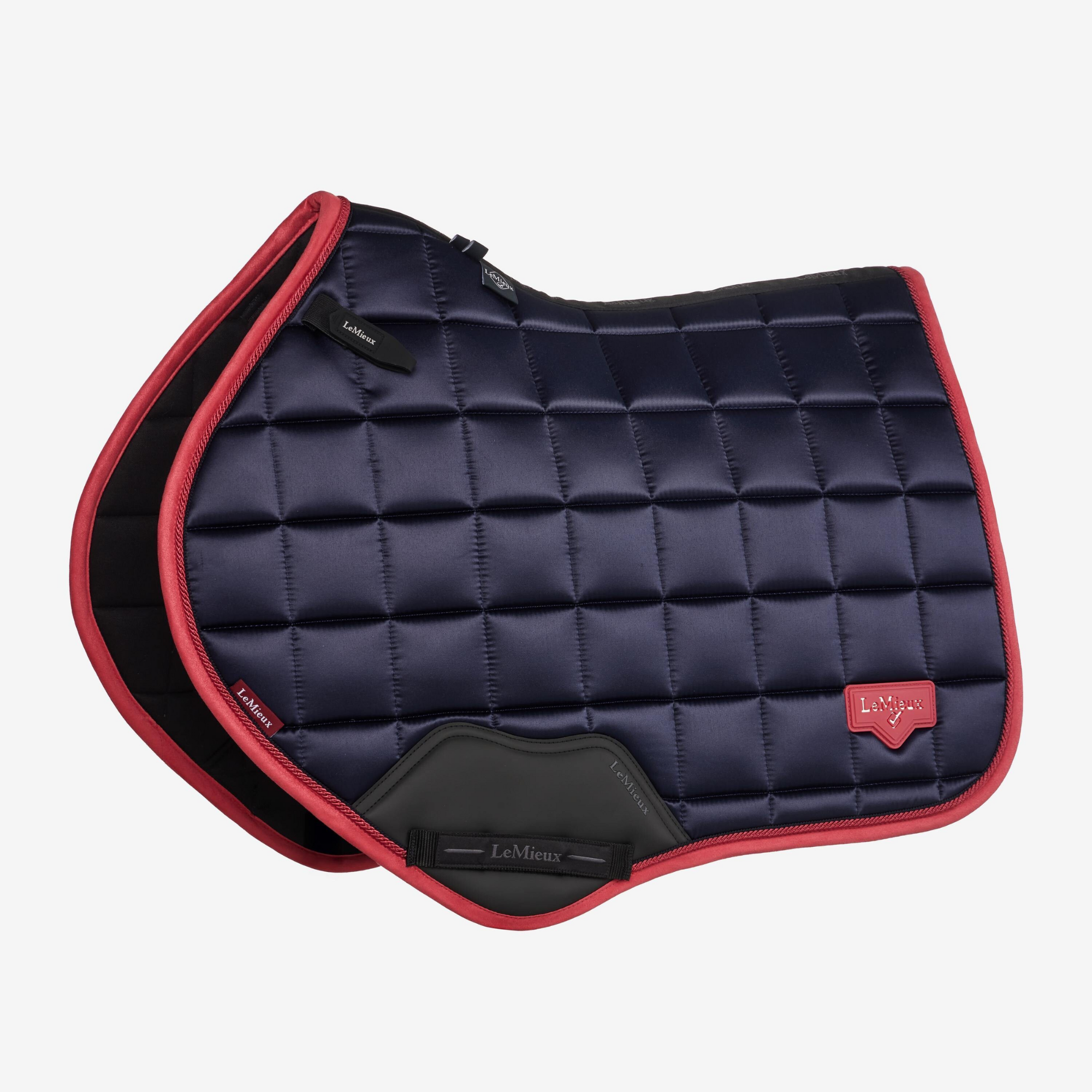 LeMieux Loire Classic Close Contact Square Pad, Navy/Cranberry