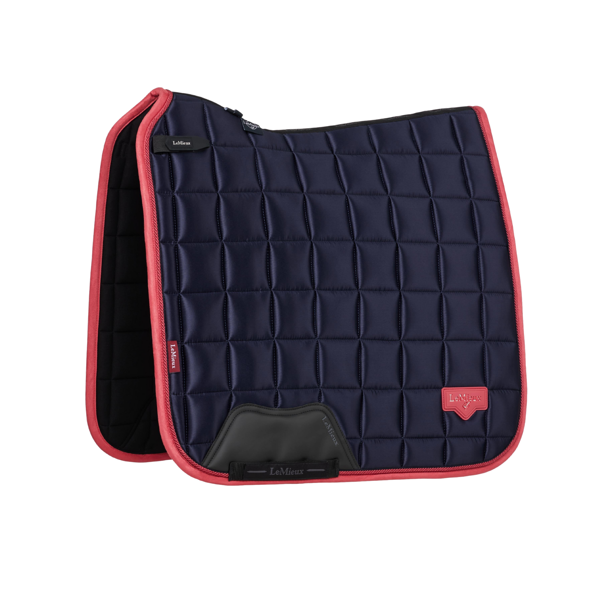 LeMieux Loire Classic Dressage Square Pad, Navy/Cranberry