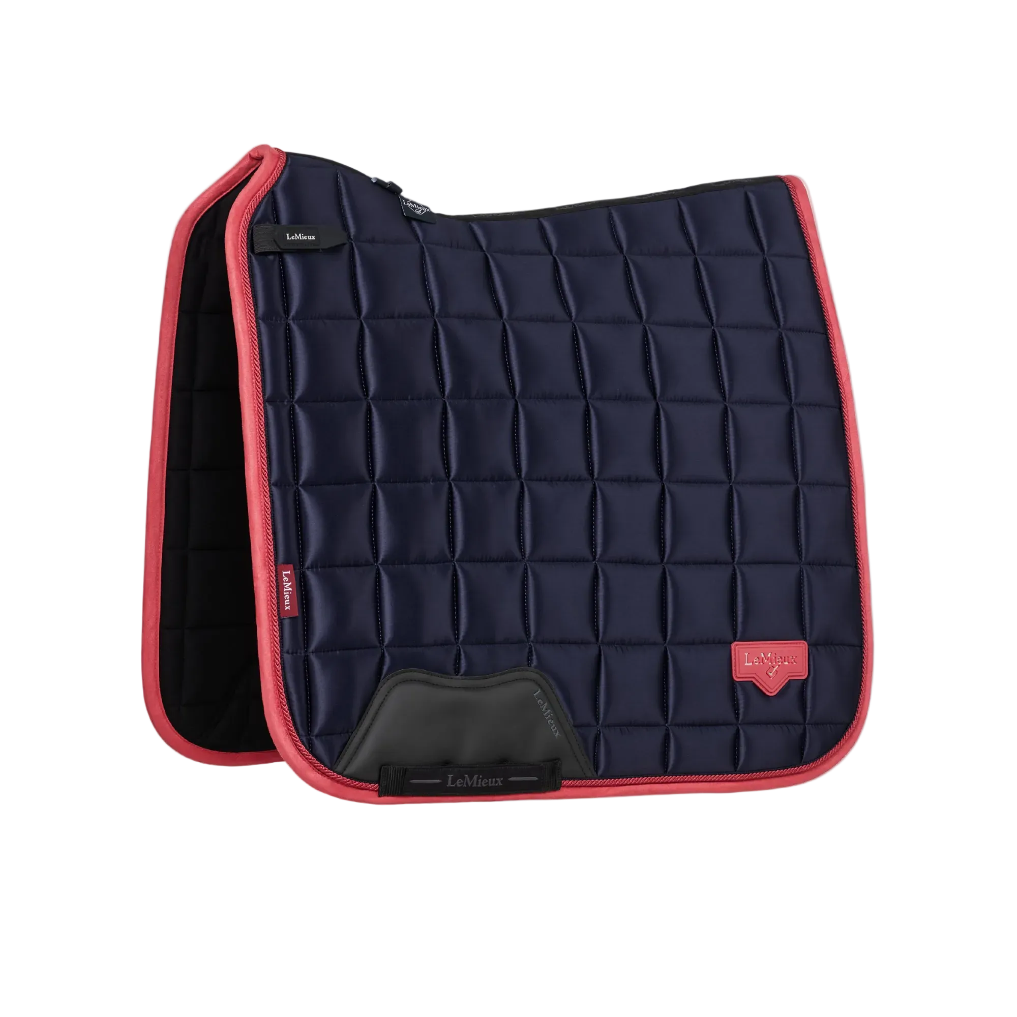 LeMieux Loire Classic Dressage Square Pad, Navy/Cranberry