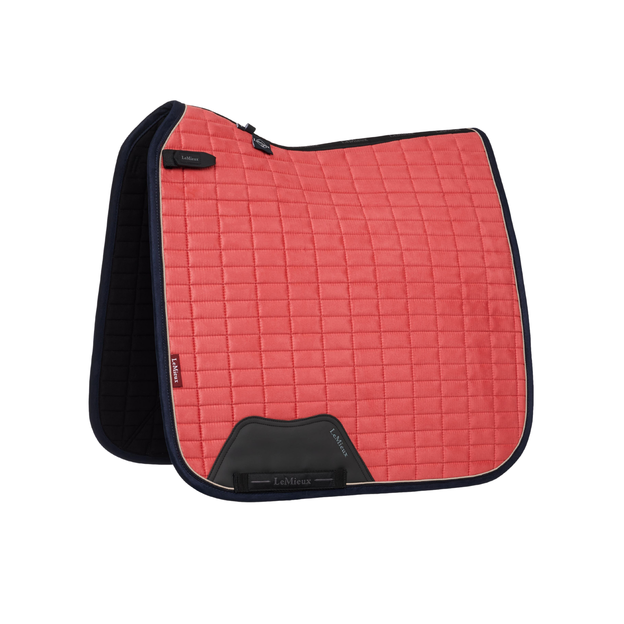 LeMieux Suede Dressage Square Pad, Cranberry
