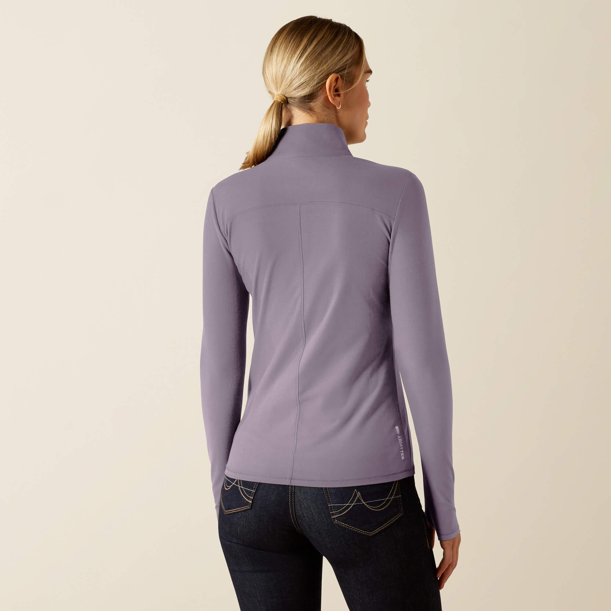 Ariat Lowell 3.0 1/4 Zip Baselayer, Purple Ash
