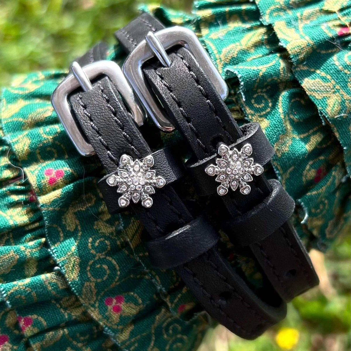 Mane Jane Snowflake spur straps.