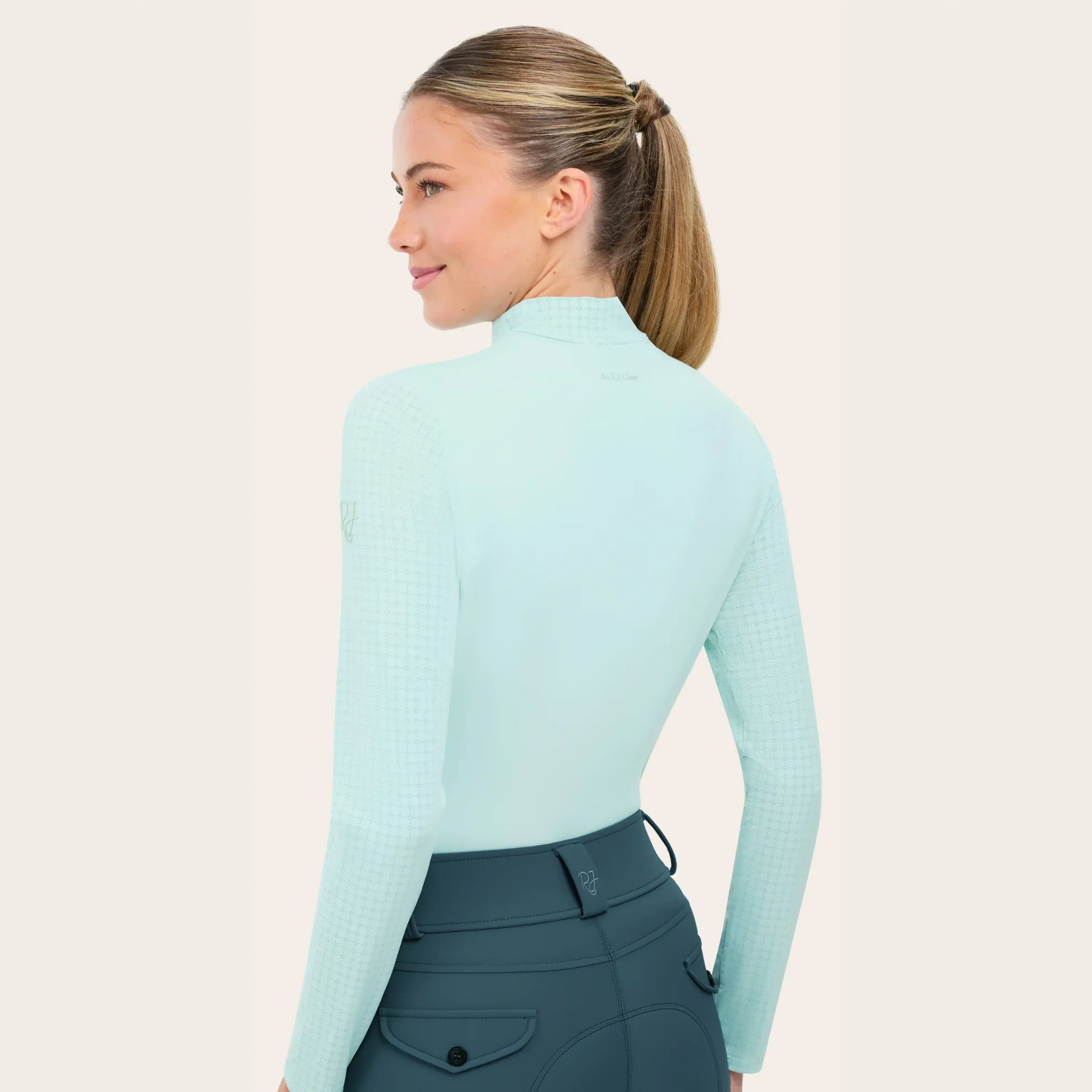 R.J. Classics Jemma Mock Neck Shirt, Icey Mist