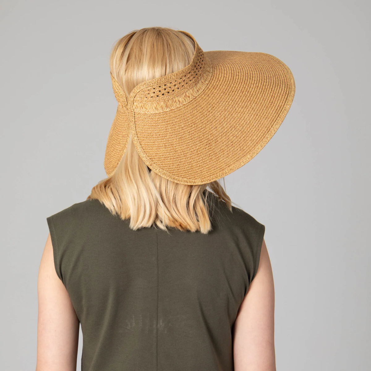 San Diego Hat Company Everyday Full Coverage - Wide Brim Roll Up Visor