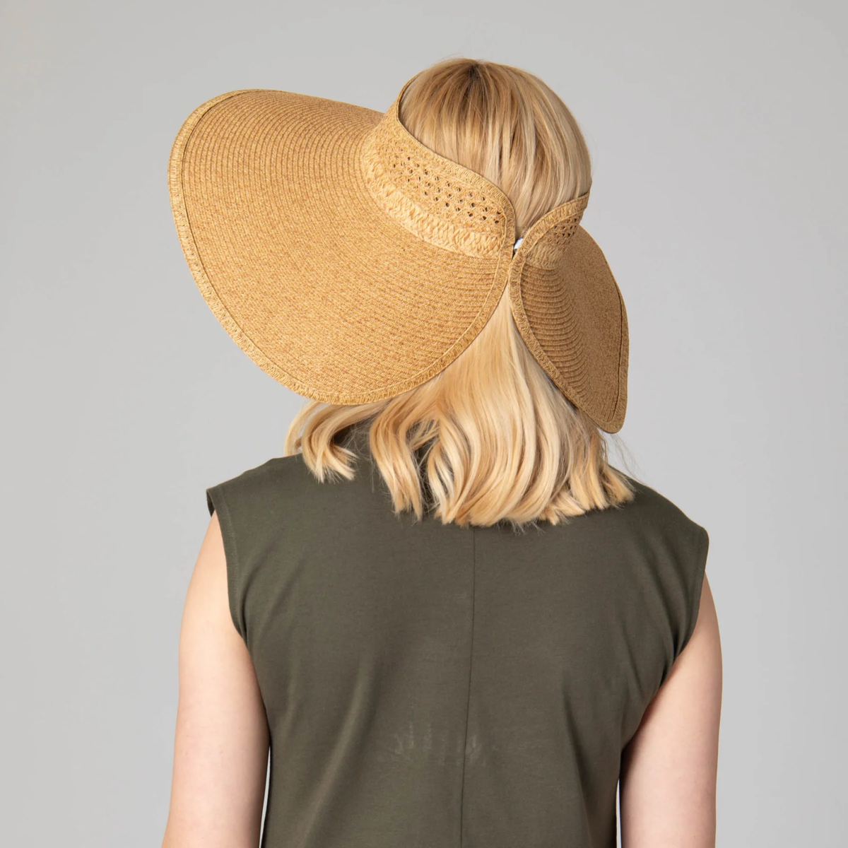 San Diego Hat Company Everyday Full Coverage - Wide Brim Roll Up Visor