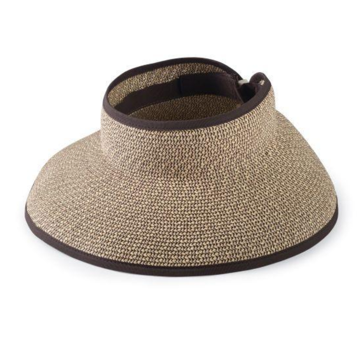 San Diego Hat Company Signature Ultrabraid Large Brim Visor, Multi Brown