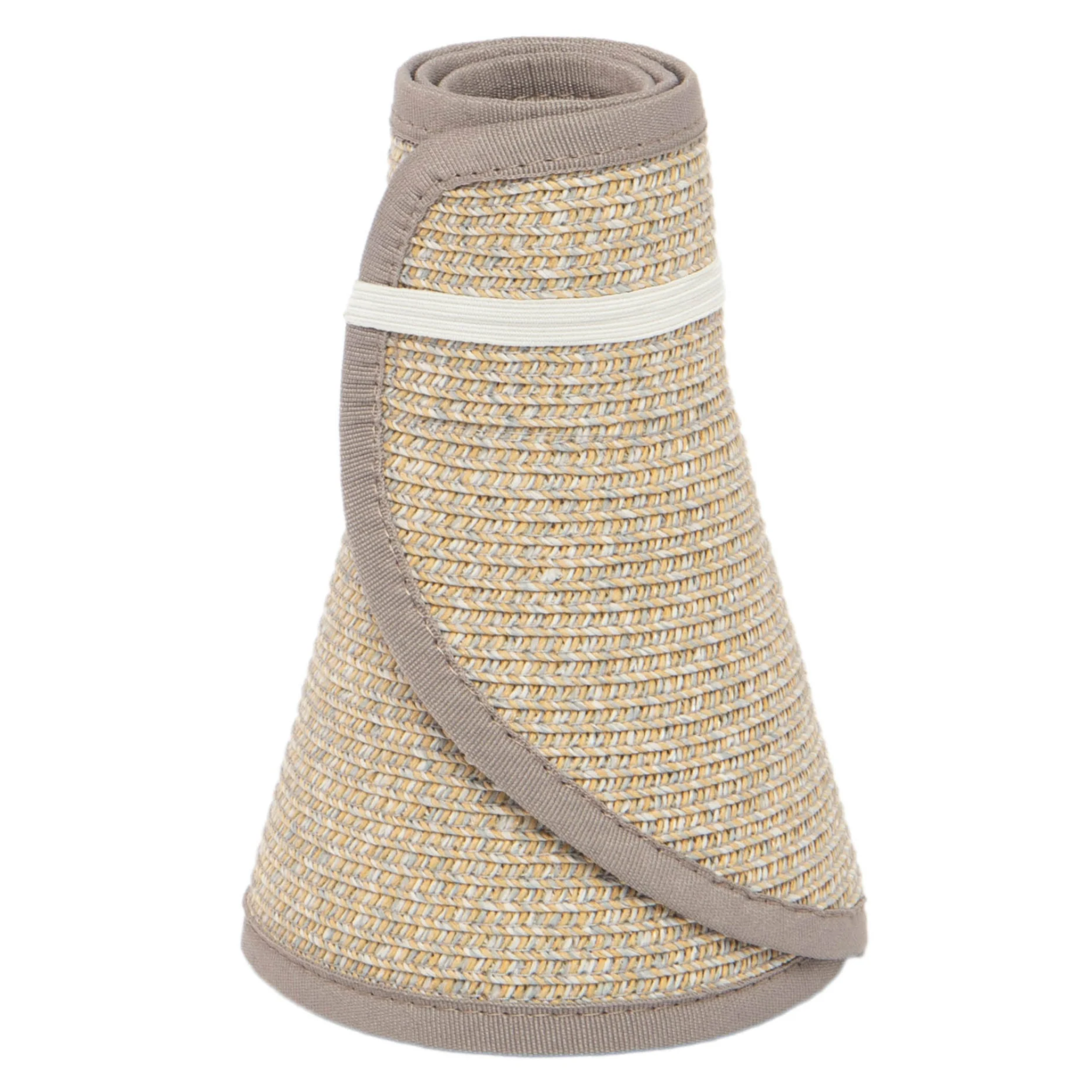 San Diego Hat Company Signature Ultrabraid Large Brim Visor, Grey/Tan