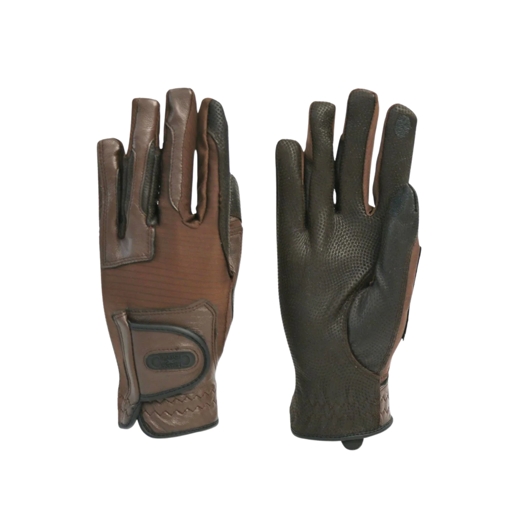 Correct Connect Tackified Copper Tech Leather Premium Riding Gloves, Brown