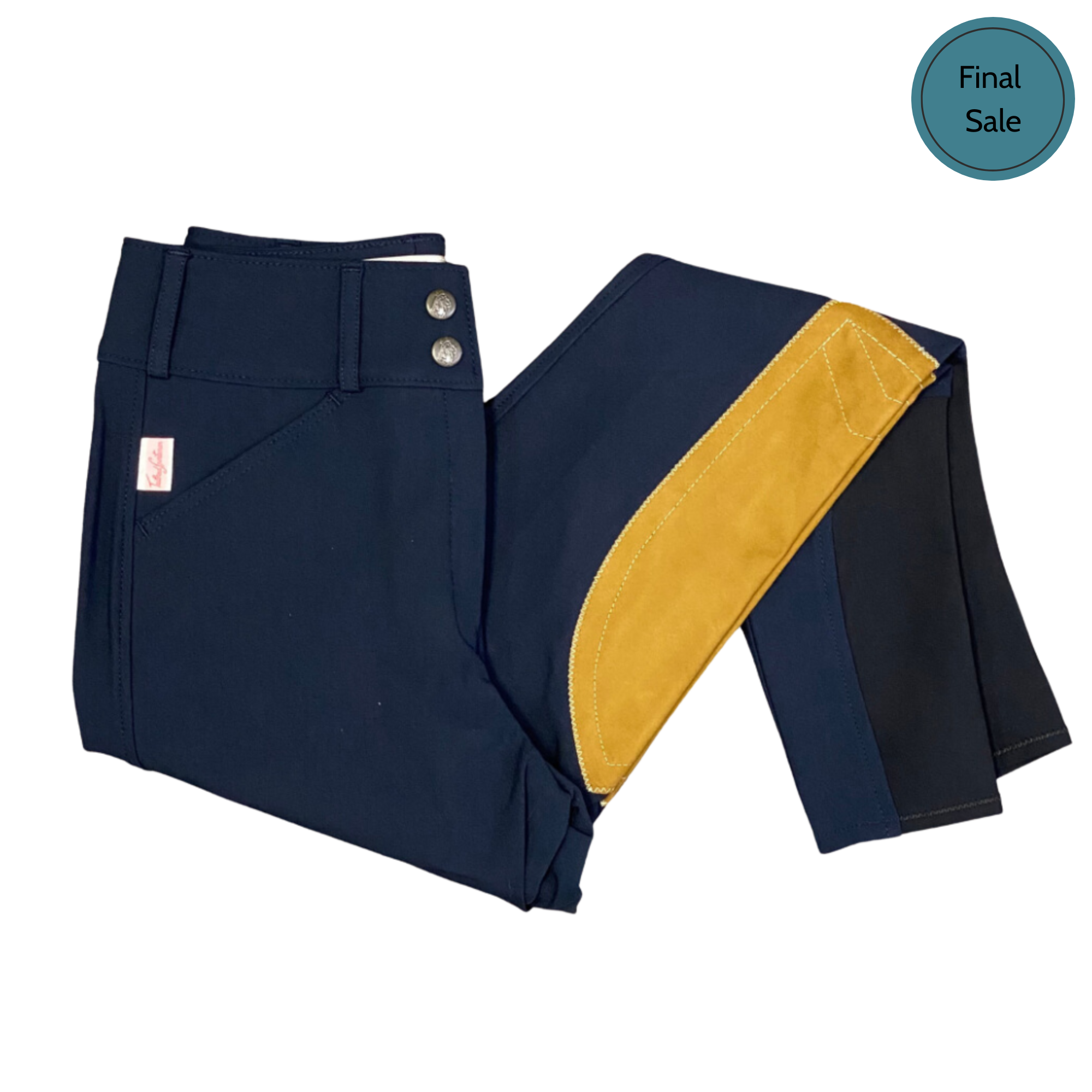 Tailored Sportsman Trophy Hunter, Mid Rise Front Zip Boot Sock, Black & Blue/Tan