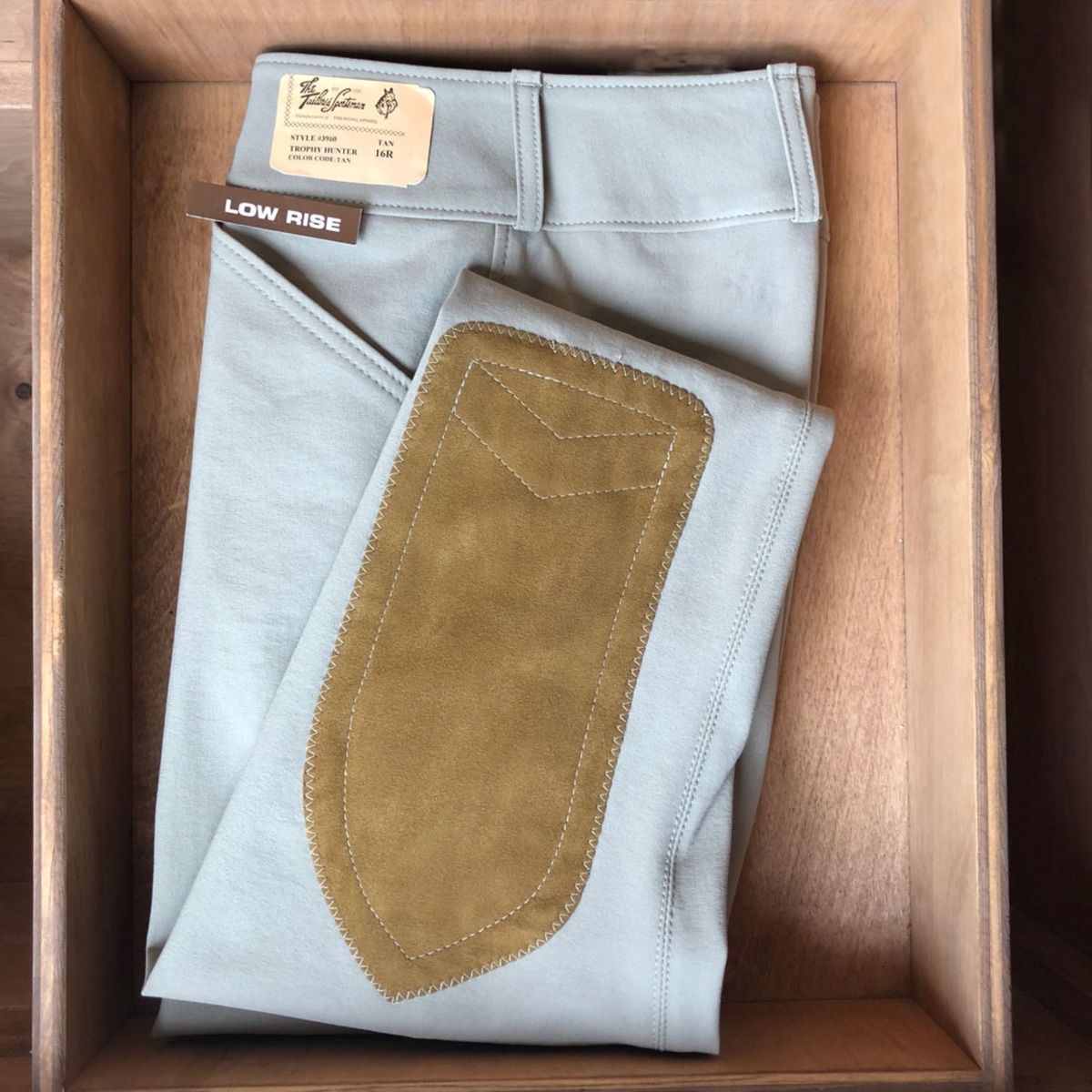 Tailored Sportsman Girls Trophy Hunter Breech, Low Rise Front Zip, Tan