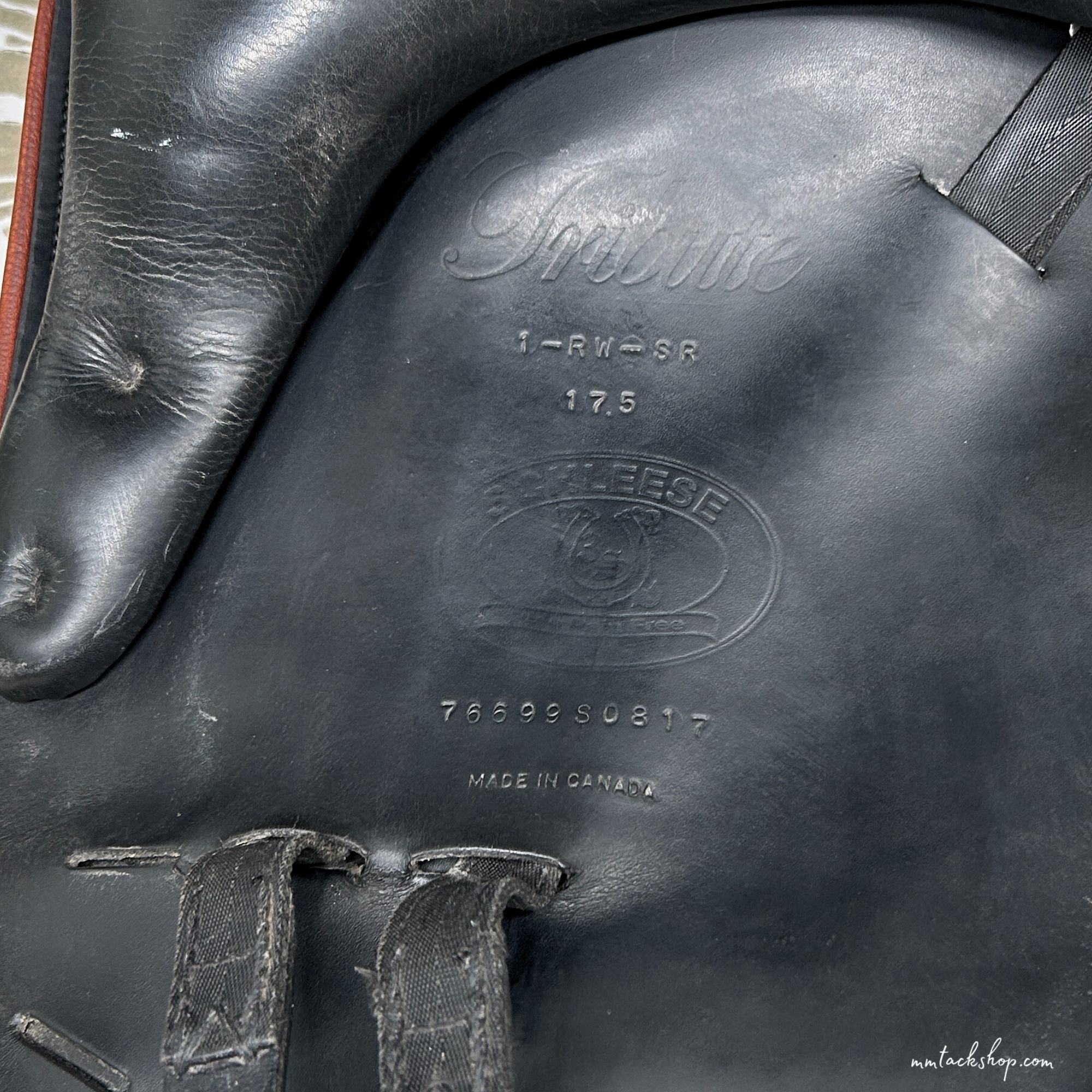 Used 17.5" Schlesse Tribute Monoflap Dressage Saddle