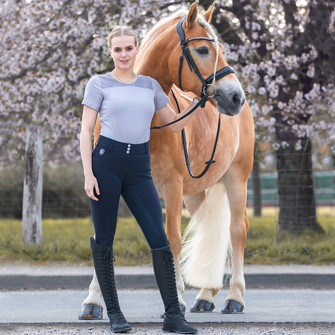 Cavallo Celine X Grip Full Seat Breeches, Dark Blue