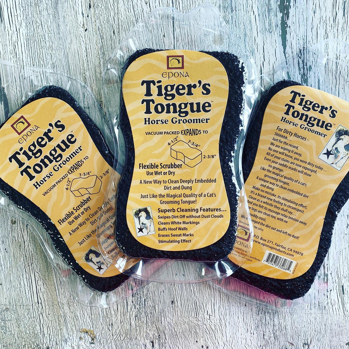 Epona April Power Shower Horse Sponge Tigers Tongue