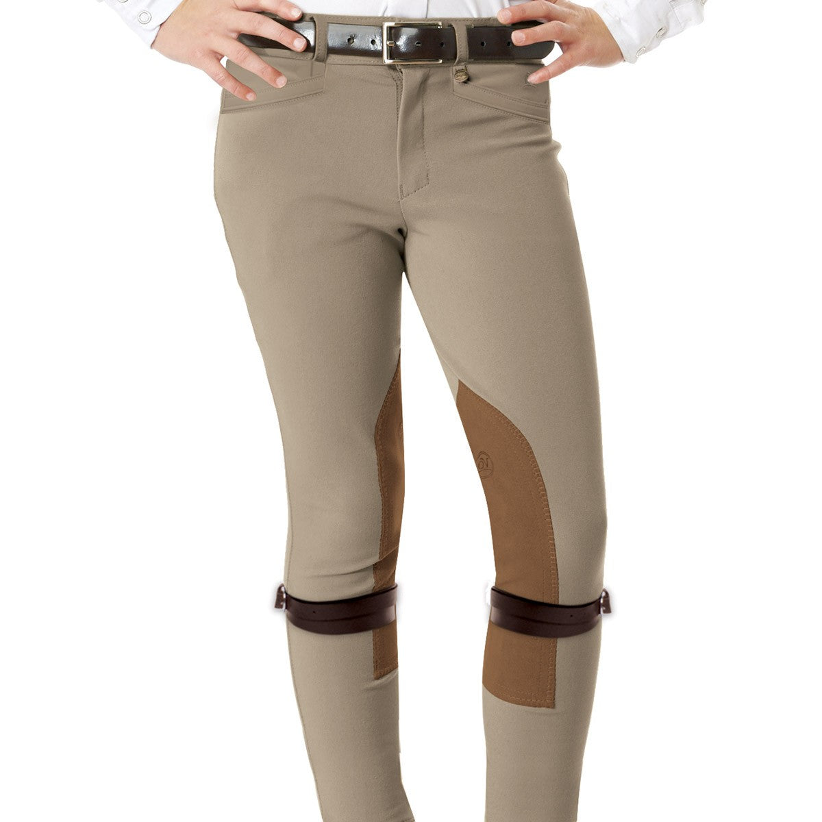 Ovation® Child's Celebrity EuroWeave DX Front Zip, Knee Patch Jod