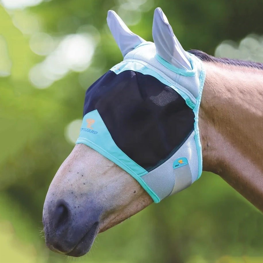 Shires Air Motion Fly Mask with Ears, Aqua