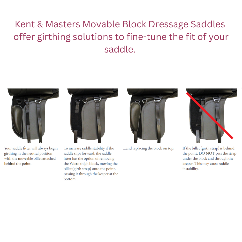 Kent & Masters Movable Block Dressage Saddle