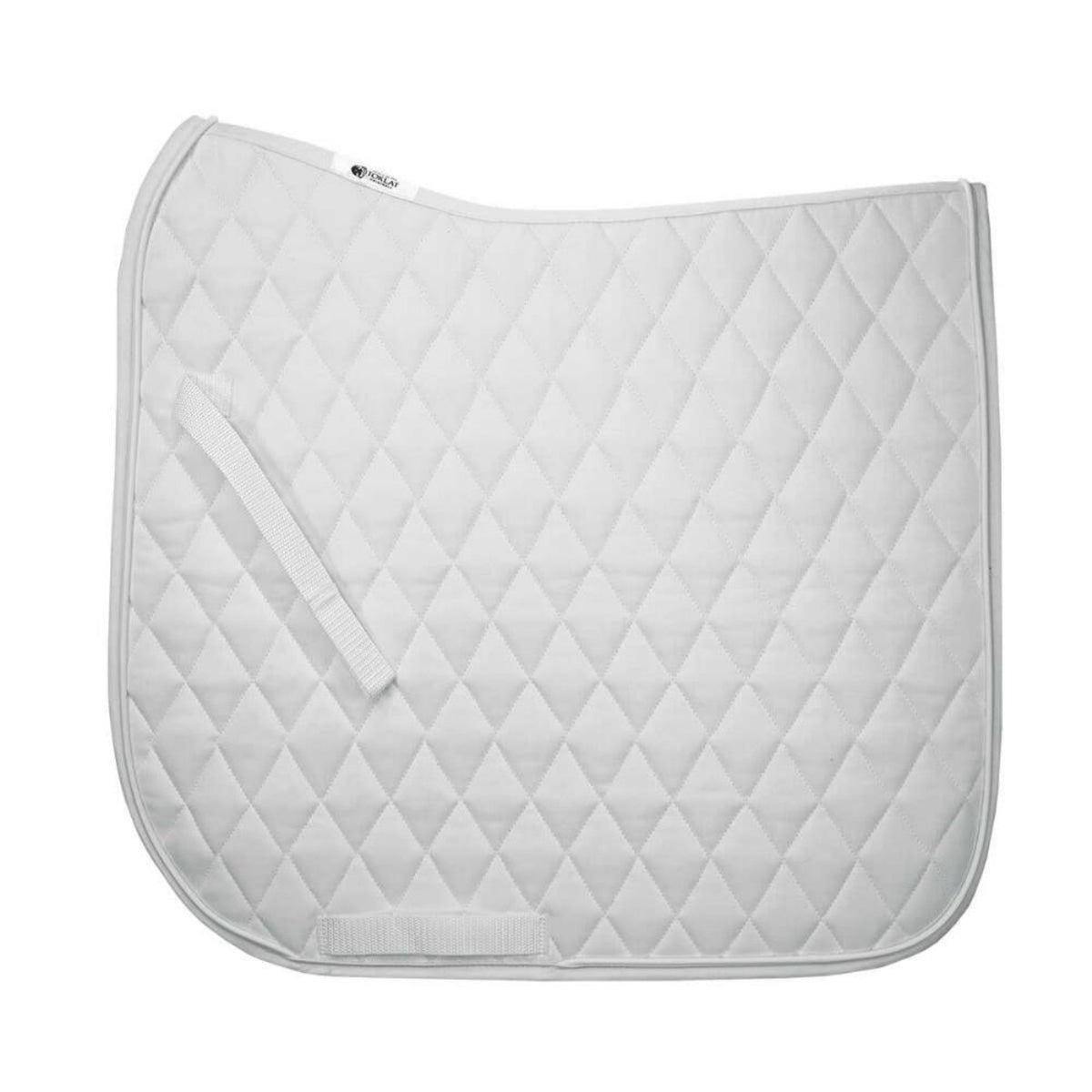 A white with white trim dressage pad.