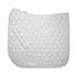 A white with white trim dressage pad.