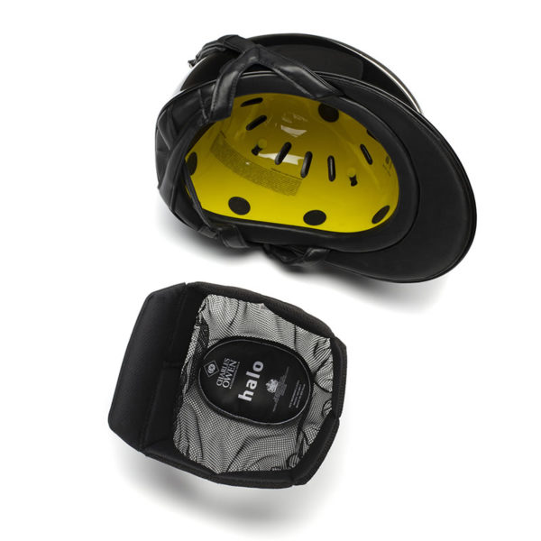 Charles Owen Wide Peak Halo Luxe MIPS Helmet, Black Gloss/Rose Gold