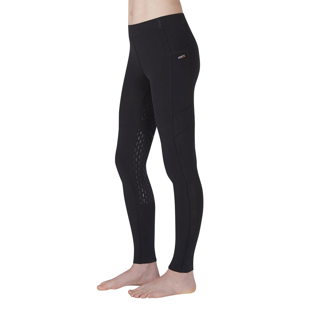Kerrits Kids Ice Fil® Full Seat Tech Tight, Black & Tan