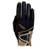 A Roeckl Madrid glove featuring a black and gold color scheme with the brand&