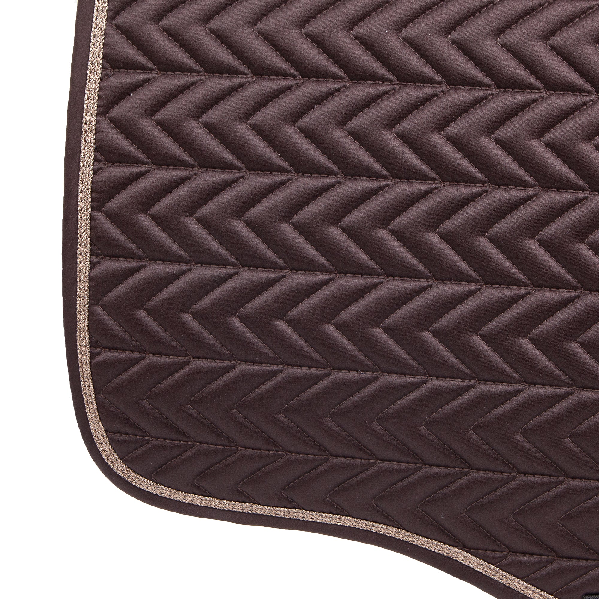 Chevron detailing with glitter edge on saddle pad.
