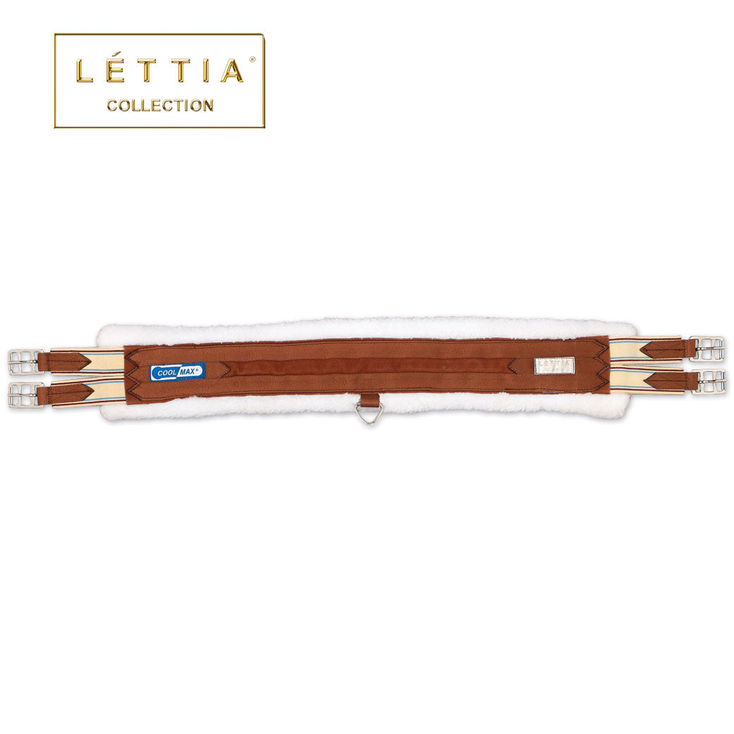 LETTIA Coolmax Fleece Lined Girth, Lt. Brown