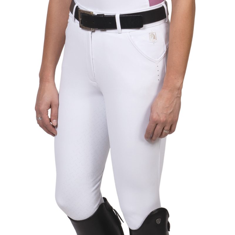 Romfh® Sarafina Bling Full Grip Breeches, White