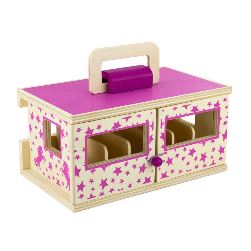 Breyer Stablemates Unicorn Magic Wooden Carry Stable with Unicorns