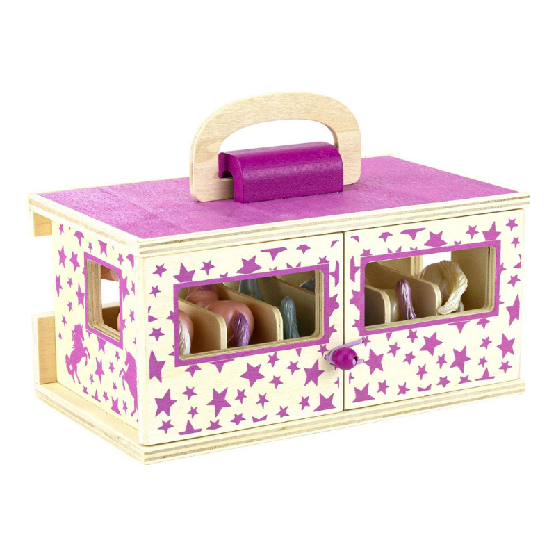 Breyer Stablemates Unicorn Magic Wooden Carry Stable with Unicorns