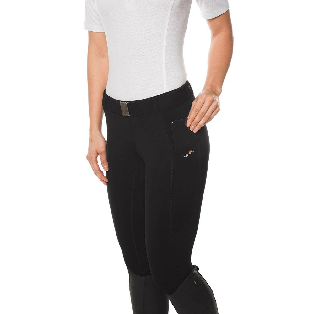 Kerrits Ice Fil® Full Seat Tech Tight, Black & Tan