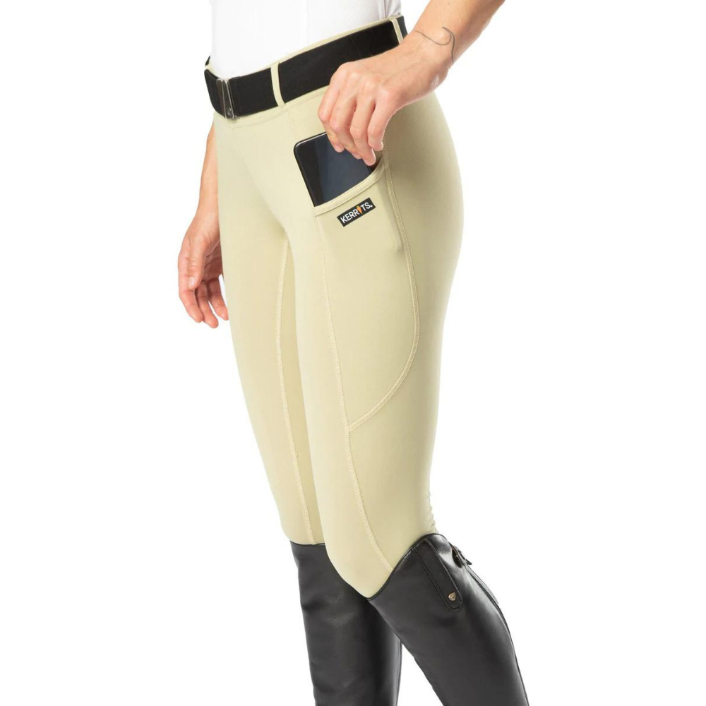 Kerrits Ice Fil® Full Seat Tech Tight, Black & Tan