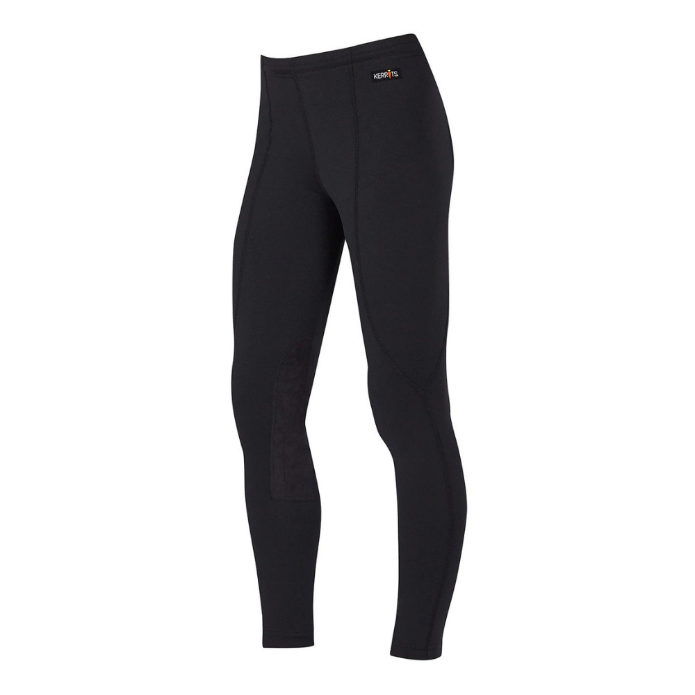 Kerrit Kids Performance Knee Patch Riding Tight, Black & Tan