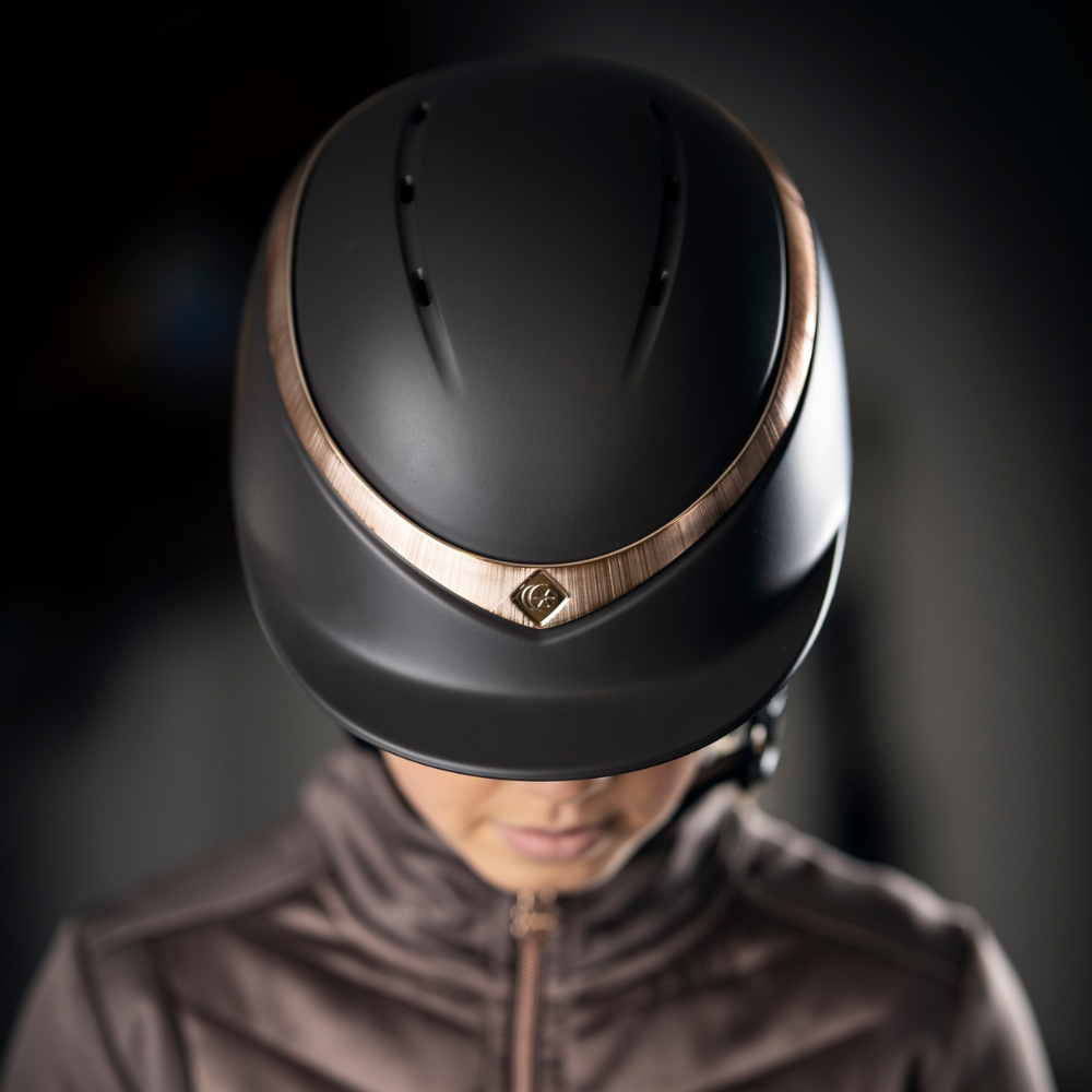 Charles Owen Halo MIPS Helmet, Matte Black/Rose Gold